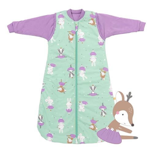schlummersack Kinder Schlafsack Sommer 150 cm dünn Ballerina | Sommerschlafsack 1.0 Tog 1 Tog Baby Schlafsack Sommer | Schlafsack Baby Sommer Frühling von schlummersack