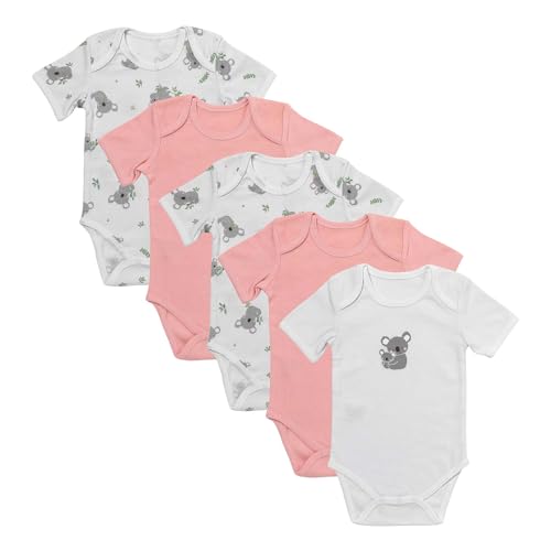 schlummersack Kurzarm Baby Body Set 100% Bio Baumwolle Koala Größe 62 0-3 Monate | 5 Stück Body Baby Mädchen - Sommer Babybody Kurzarm Bio Baumwolle | Baby Bodys Mädchen, Bodys Baby Mädchen Pack von schlummersack
