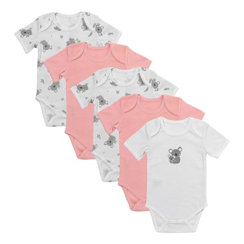 schlummersack Kurzarm Baby Body Set 100% Bio Baumwolle Koala Größe 86 12-18 Monate | 5 Stück Body Baby Mädchen - Sommer Babybody Kurzarm Bio Baumwolle | Baby Bodys Mädchen, Bodys Baby Mädchen Pack von schlummersack