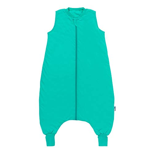 schlummersack Schlafsack mit Füßen ganzjährig 2.5 Tog 90 cm Türkis | Kinder Schlafsack mit Beinen für eine Körpergröße 90-100cm | Ganzjahres Füßen 2.5 Tog von schlummersack