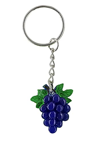 schmuck-stadt Weintrauben Schlüsselanhänger silberfarben Obst von schmuck-stadt