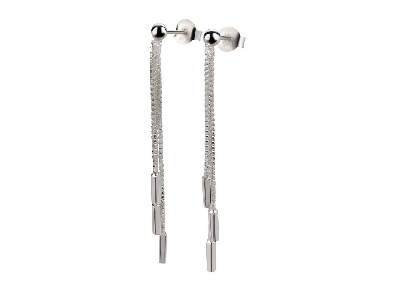 Paar Ohrhänger Ohrringe elegantes Design 925 Silber Damen Mädchen, Kinderschmuck Mädchen Geschenk echte Silberohrringe von schmuck23