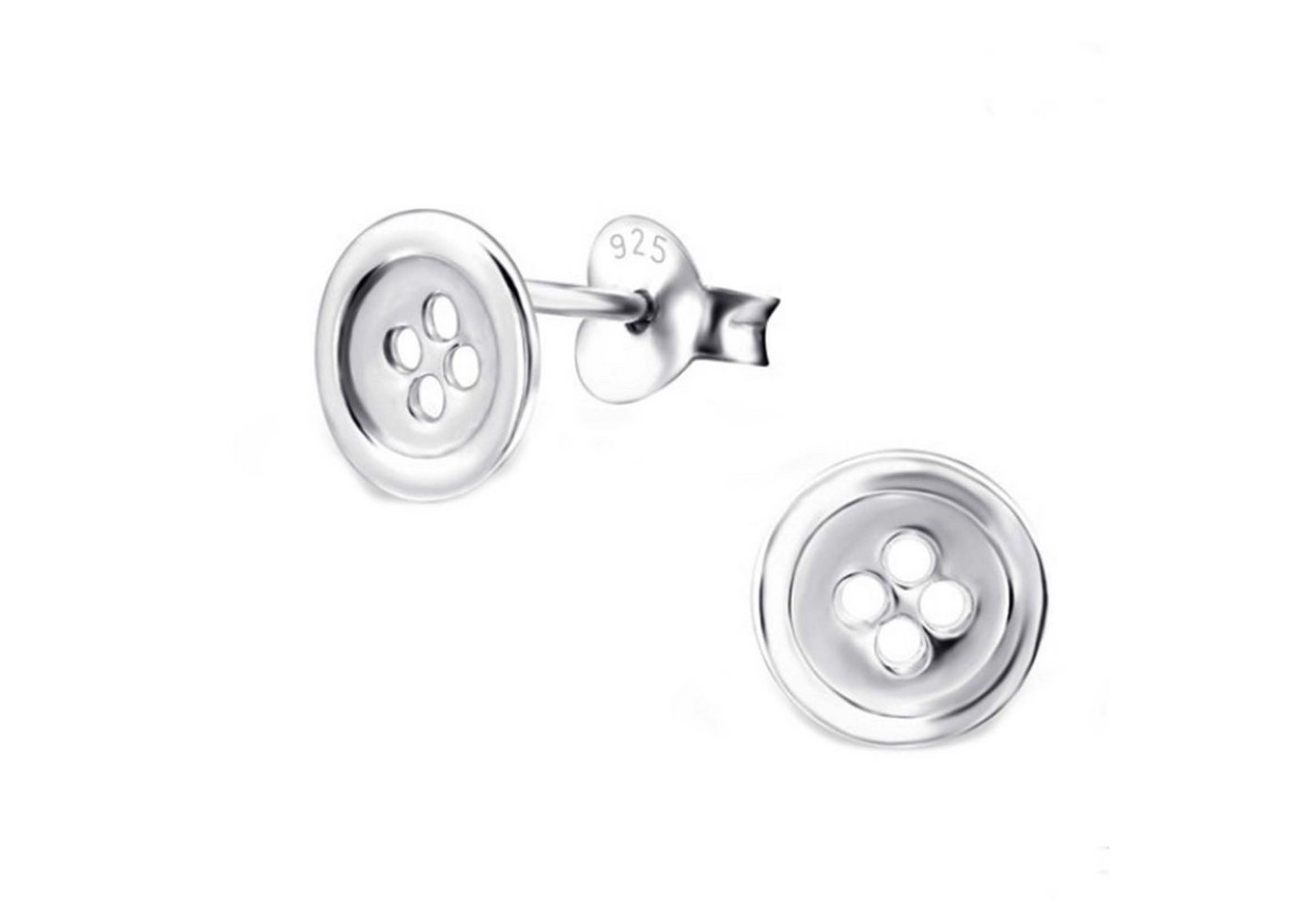 Paar Ohrstecker Ohrringe Knopf 925 Silber Damen Mädchen Kinder, Kinderschmuck Mädchen Geschenk echte Silberohrringe von schmuck23