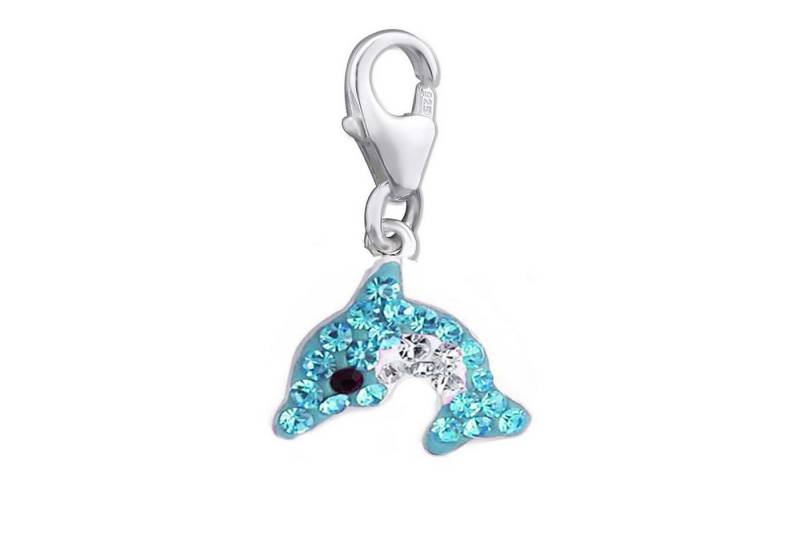 schmuck23 Charm-Einhänger Charm Anhänger Delfin 925 Silber Kettenanhänger (1-tlg), Für Armband, Halskette oder Schlüsselanhänger von schmuck23