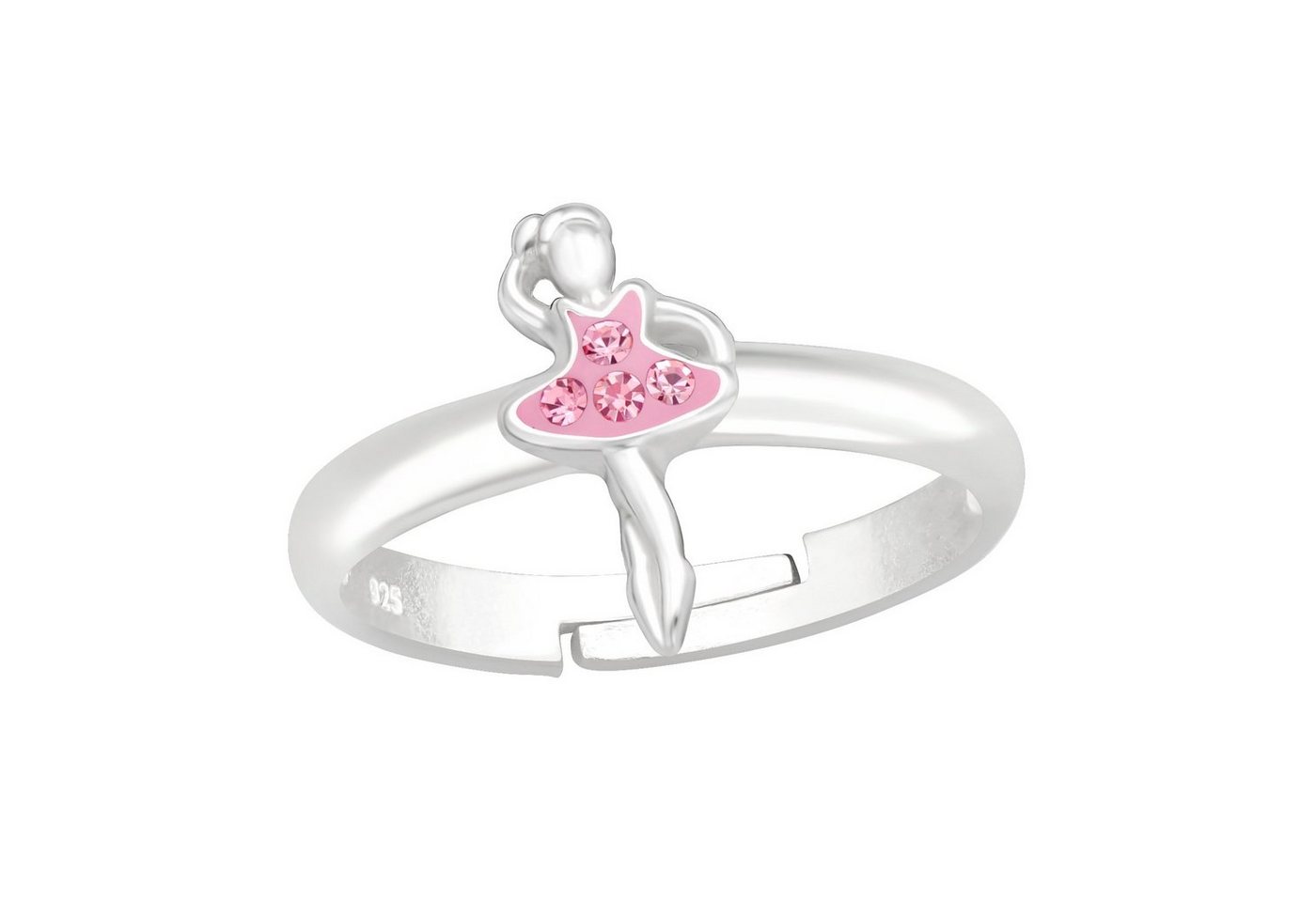 schmuck23 Fingerring Kinder Ring Ballerina 925 Silber, Kinderschmuck Silberring Damen Mädchen Geschenk von schmuck23