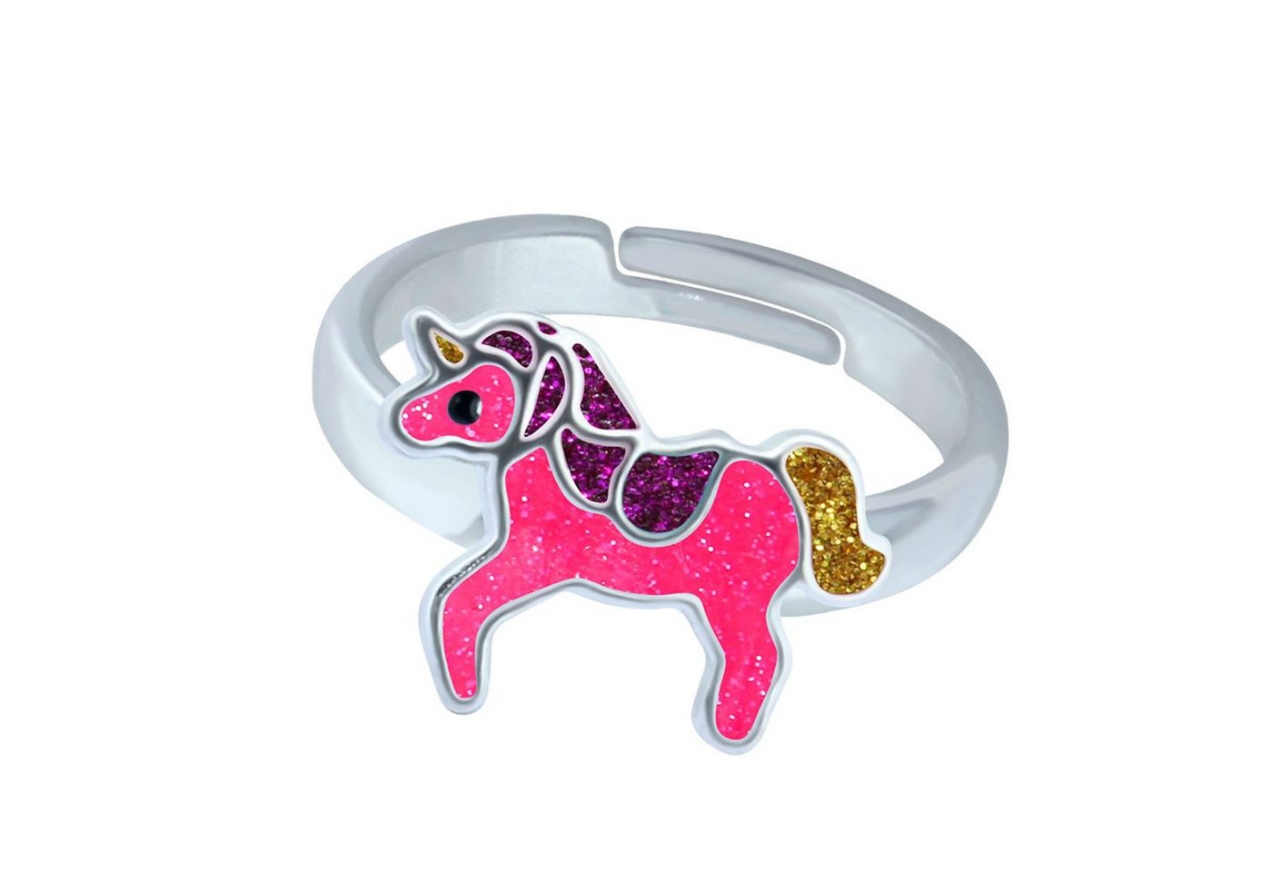 schmuck23 Fingerring Kinder Ring Einhorn Pferd 925 Silber, Kinderschmuck Mädchen Silberring Geschenk von schmuck23