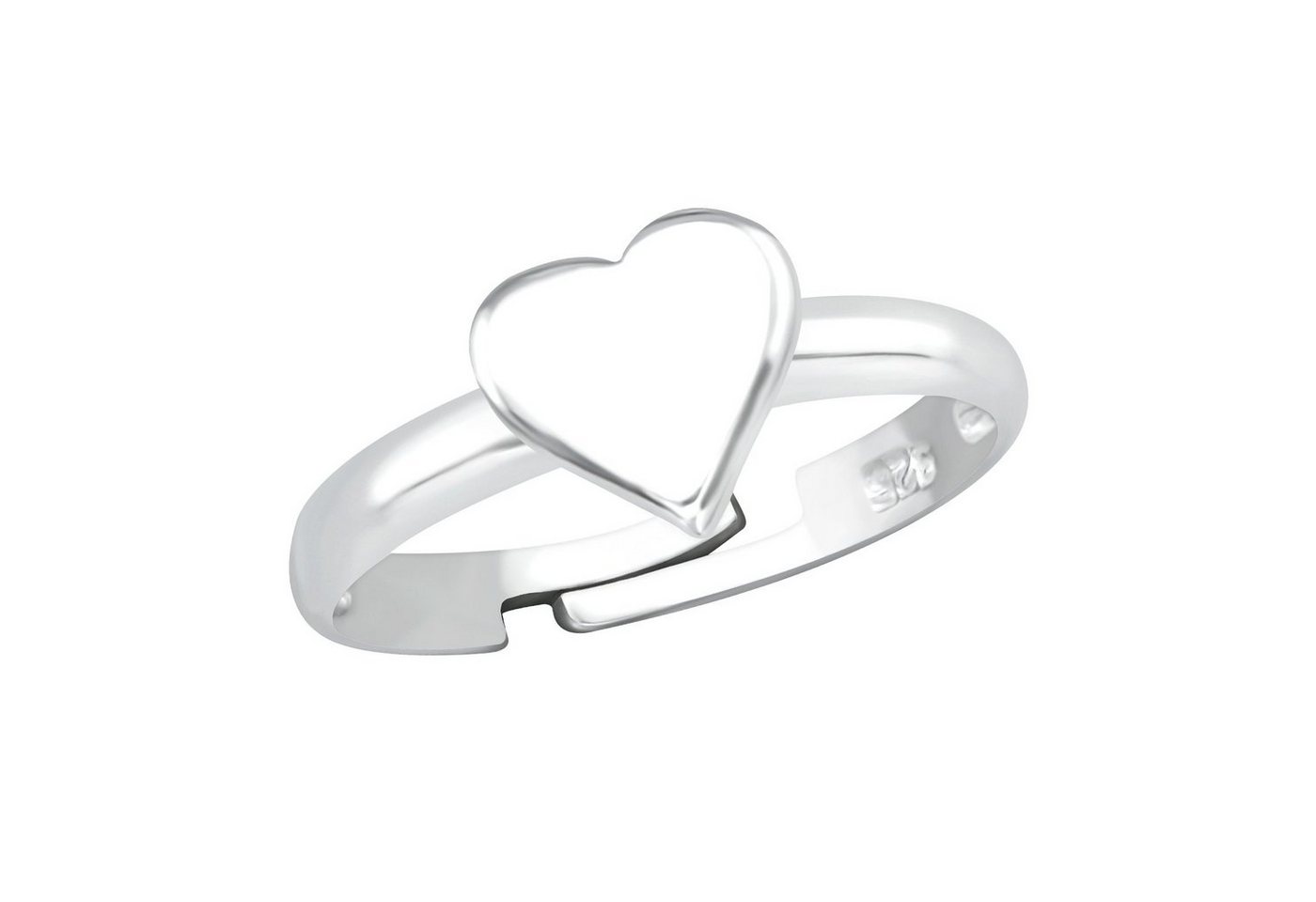 schmuck23 Fingerring Kinder Ring Herz 925 Silber, Kinderschmuck Silberring Damen Mädchen Geschenk von schmuck23