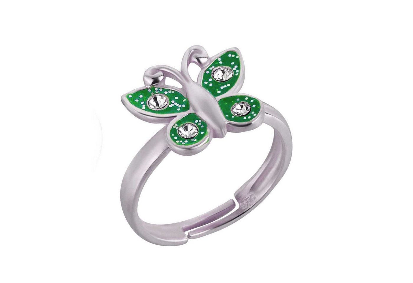 schmuck23 Fingerring Kinder Ring Schmetterling 925 Silber, Kinderschmuck Mädchen Silberring Geschenk von schmuck23