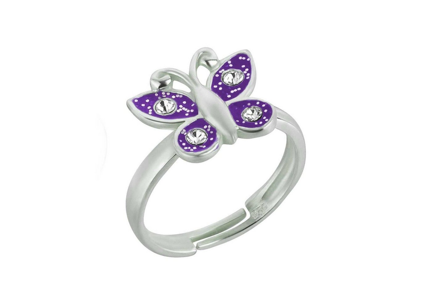 schmuck23 Fingerring Kinder Ring Schmetterling 925 Silber, Kinderschmuck Mädchen Silberring Geschenk von schmuck23