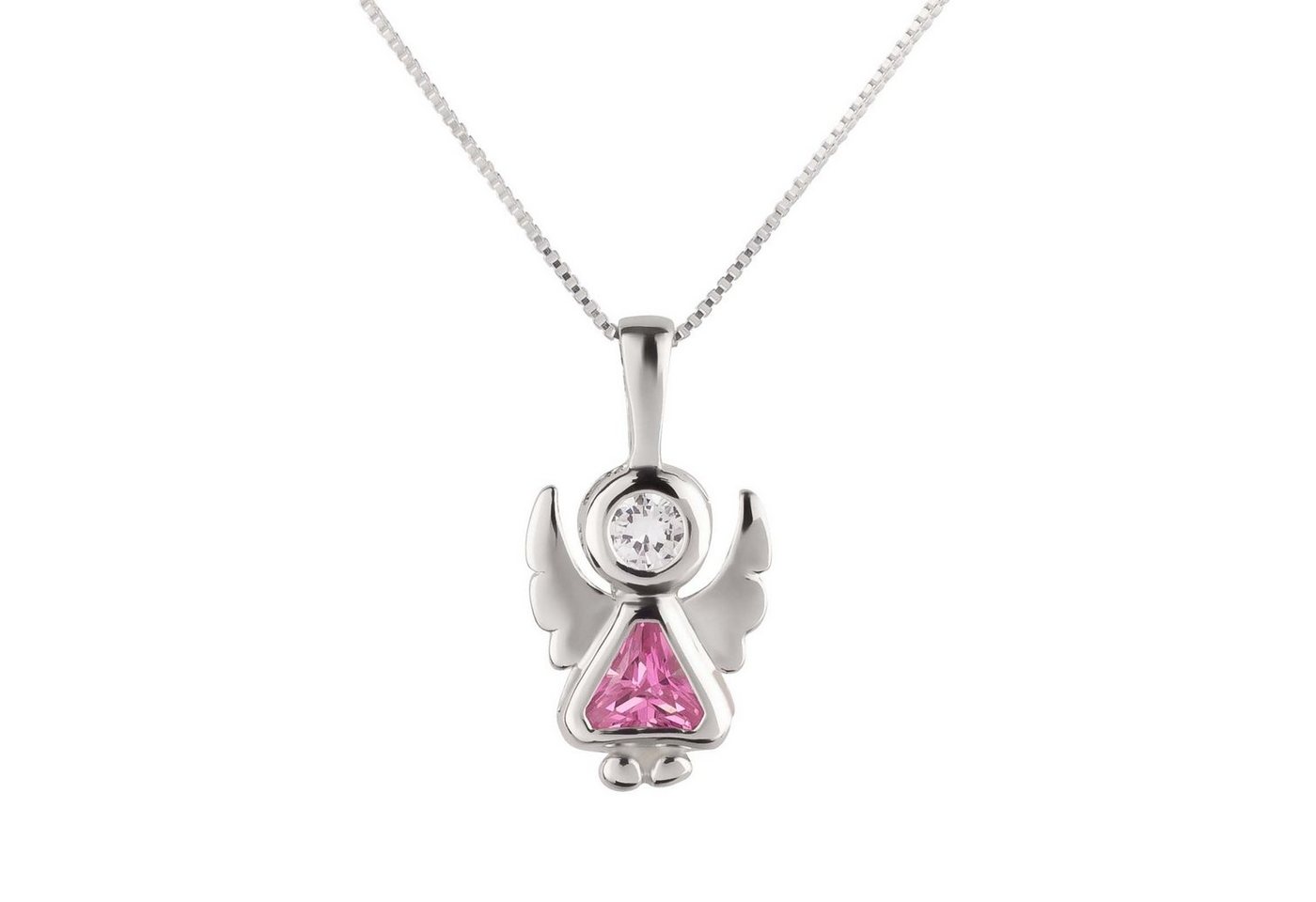 schmuck23 Kettenanhänger Anhänger Kette Engel Schutzengel Glück 925 Silber (Anhänger mit Kette), Silberanhänger Symbol Glücksbringer Liebe Damen Mädchen Halskette Kette Panzerkette von schmuck23