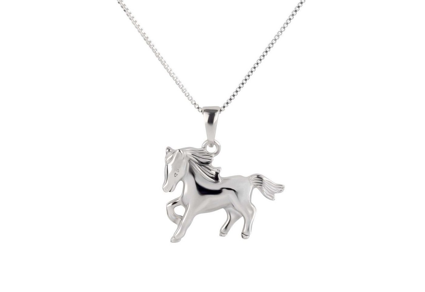 schmuck23 Kettenanhänger Anhänger Kette Pony Pferd 925 Silber Kinder Mädchen (Halskette mit Anhänger), Silberanhänger Kettenanhänger Kinderschmuck Halskette von schmuck23