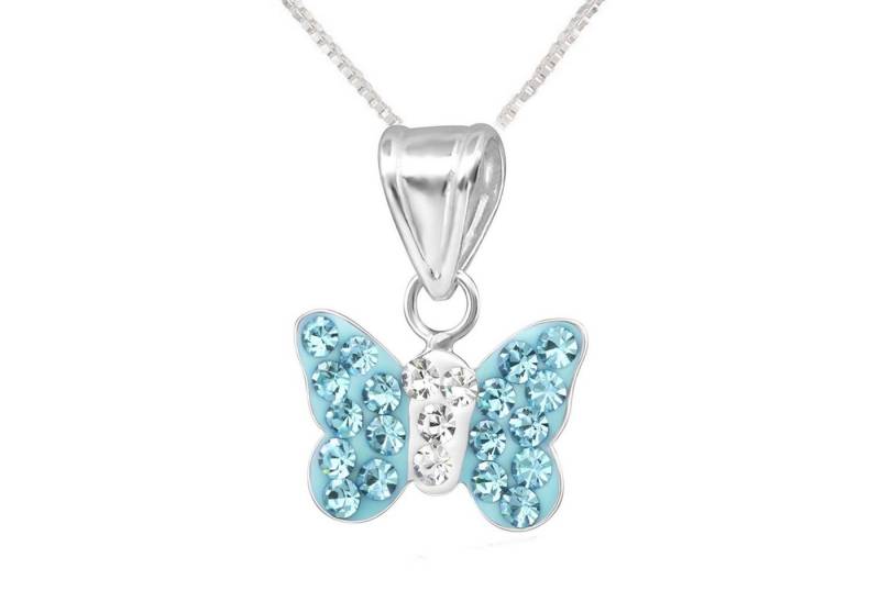 schmuck23 Kettenanhänger Anhänger Kette Schmetterling 925 Silber Kinder Mädchen (Halskette mit Anhänger), Silberanhänger Kettenanhänger Kinderschmuck Halskette von schmuck23