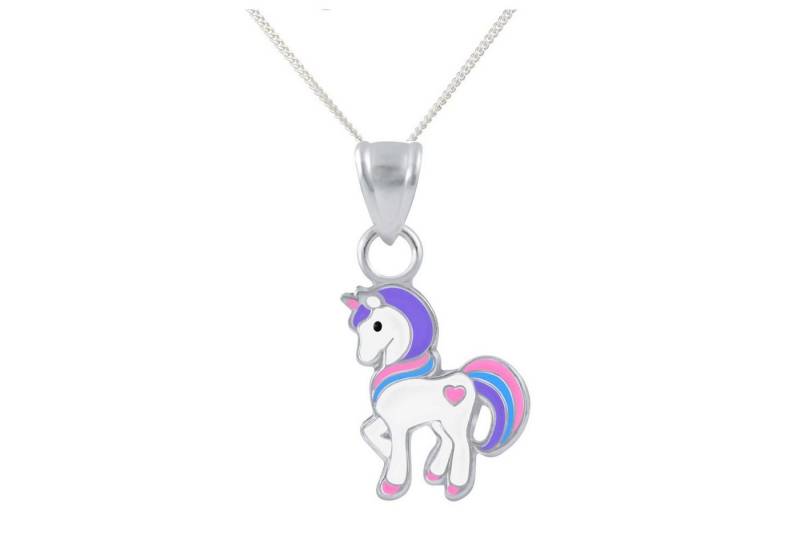 schmuck23 Kettenanhänger Kette Anhänger Einhorn 925 Silber Kinder Mädchen (Halskette mit Anhänger), Silberanhänger Kettenanhänger Kinderschmuck Halskette von schmuck23