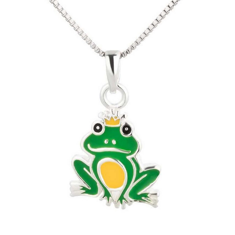 schmuck23 Kettenanhänger Kinder Anhänger Kette Frosch 925 Silber (Halskette mit Anhänger), Silberanhänger Kettenanhänger Kinderschmuck Halskette von schmuck23