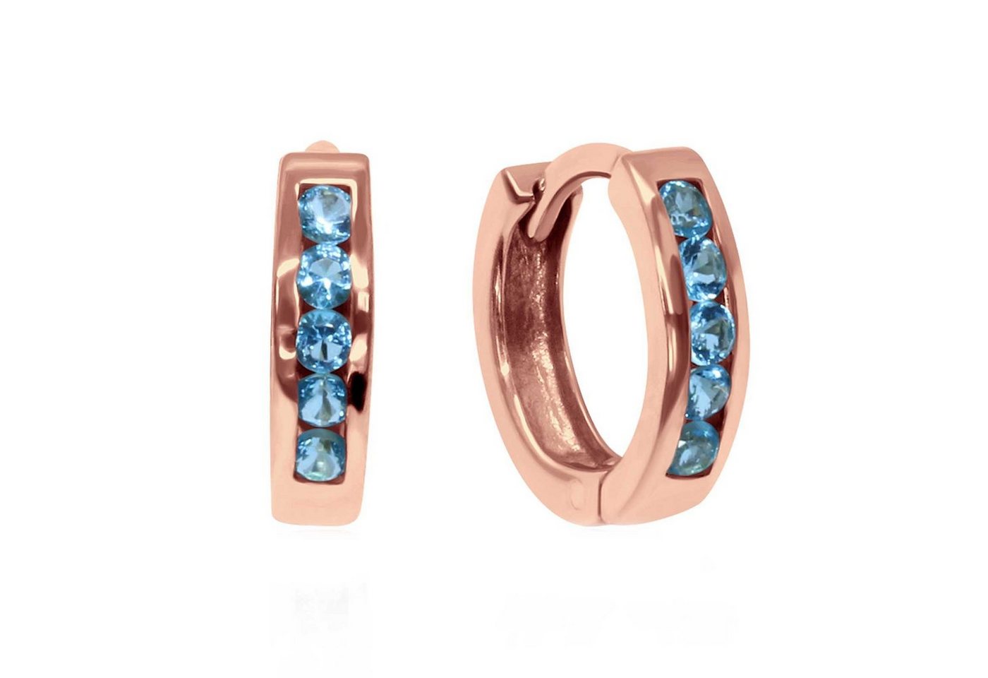 schmuck23 Klappcreolen Feine Ohrringe Creolen 925 Silber Damen Kinder Grösse: 1.2 cm x 0.3 cm, Kinderohrringe von schmuck23