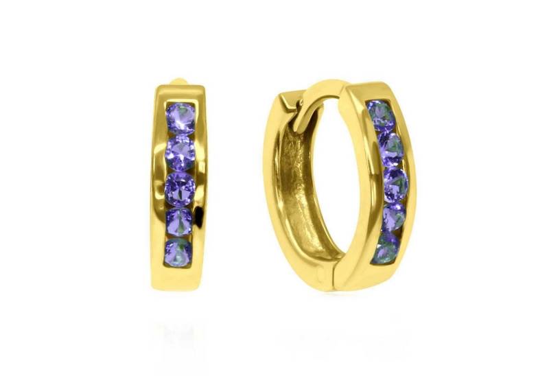 schmuck23 Klappcreolen Feine Ohrringe Creolen 925 Silber Damen Kinder Grösse: 1.2 cm x 0.3 cm, Kinderohrringe von schmuck23