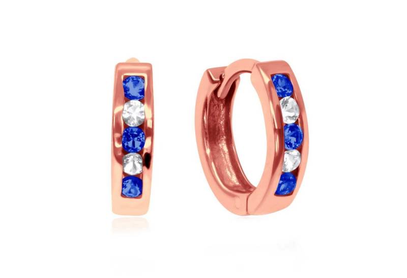 schmuck23 Klappcreolen Feine Ohrringe Creolen 925 Silber Damen Kinder Grösse: 1.2 cm x 0.3 cm, Kinderohrringe von schmuck23