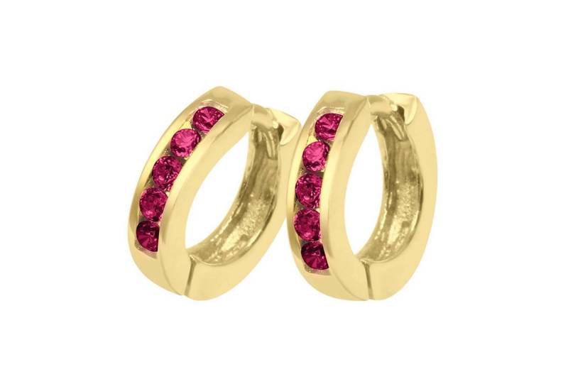 schmuck23 Klappcreolen Feine Ohrringe Creolen 925 Silber Damen Kinder Grösse: 1.2 cm x 0.3 cm, Kinderohrringe von schmuck23