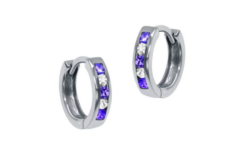 schmuck23 Klappcreolen Feine Ohrringe Creolen 925 Silber Damen Kinder Grösse: 1.2 cm x 0.3 cm, Kinderohrringe von schmuck23