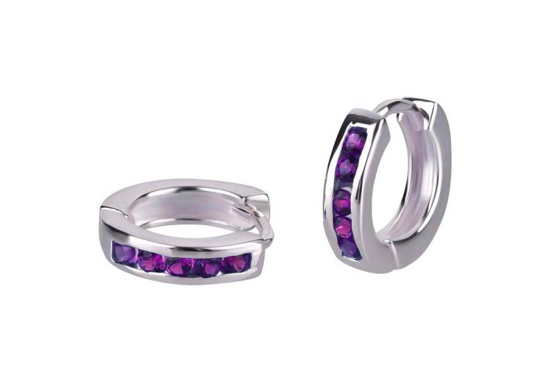 schmuck23 Klappcreolen Feine Ohrringe Creolen 925 Silber Damen Kinder Grösse: 1.2 cm x 0.3 cm, Kinderohrringe von schmuck23