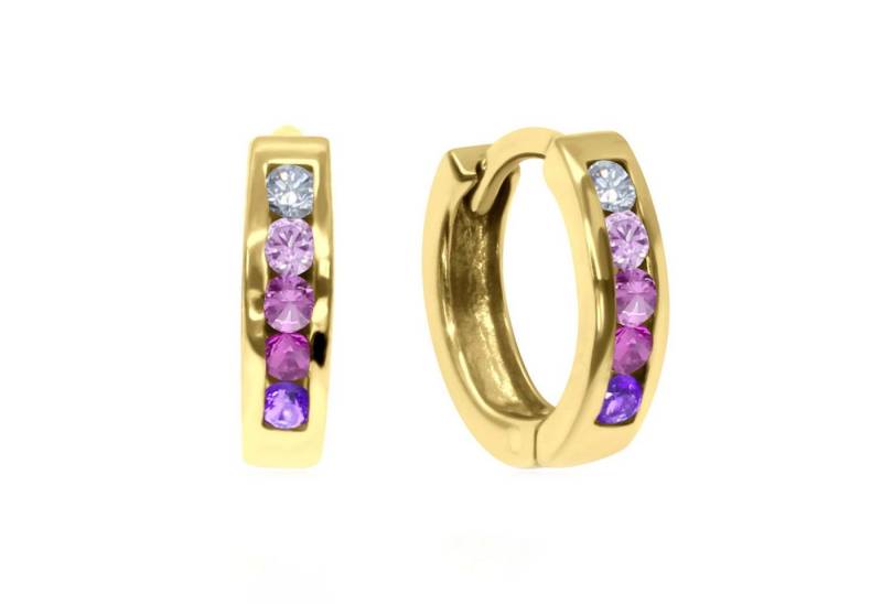 schmuck23 Klappcreolen Feine Ohrringe Creolen 925 Silber Damen Kinder Grösse: 1.2 cm x 0.3 cm, Kinderohrringe von schmuck23