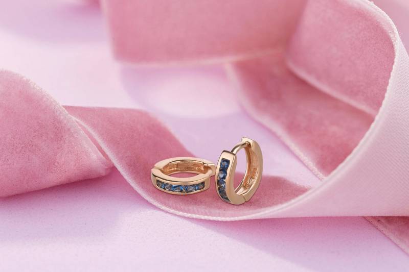 schmuck23 Klappcreolen Feine Ohrringe Creolen 925 Silber Damen Kinder Grösse: 1.2 cm x 0.3 cm, Kinderohrringe von schmuck23