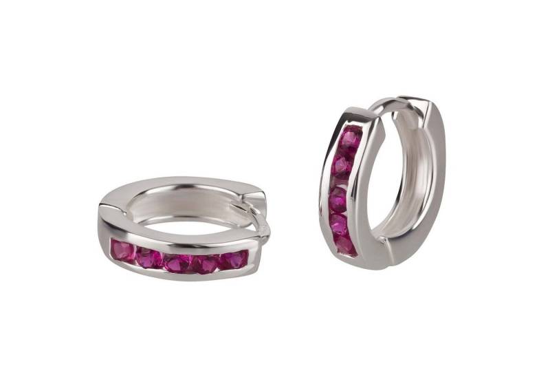 schmuck23 Klappcreolen Feine Ohrringe Creolen 925 Silber Damen Kinder Grösse: 1.2 cm x 0.3 cm, Kinderohrringe von schmuck23