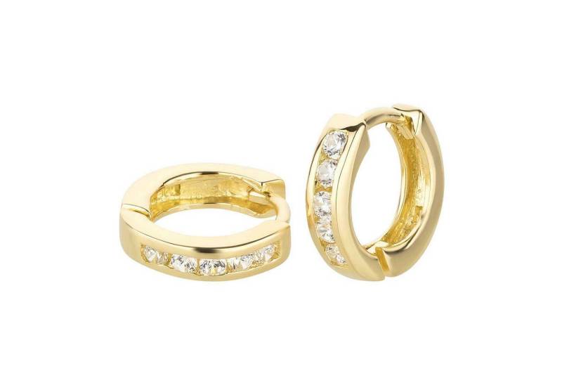 schmuck23 Klappcreolen Feine Ohrringe Creolen 925 Silber Damen Kinder Grösse: 1.2 cm x 0.3 cm, Kinderohrringe von schmuck23