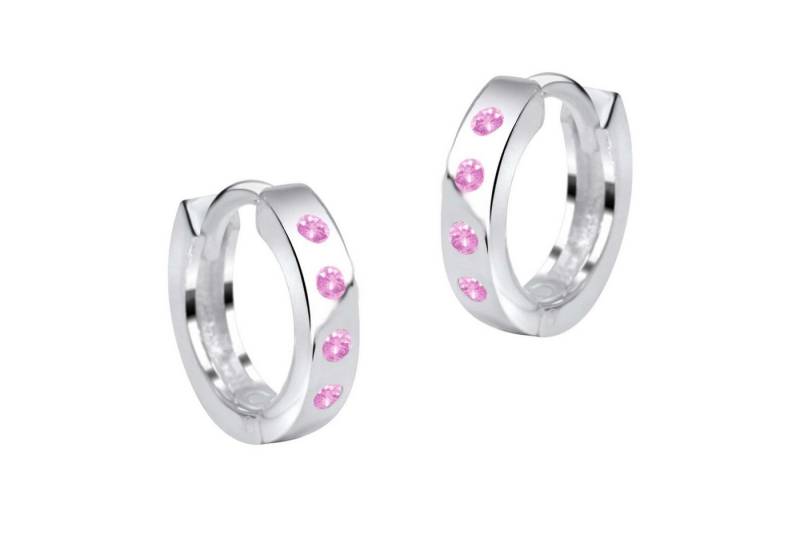 schmuck23 Klappcreolen Feine Ohrringe Creolen 925 Silber Damen Kinder Grösse: 1.2 cm x 0.3 cm, Silberschmuck Kinderschmuck Geschenk von schmuck23