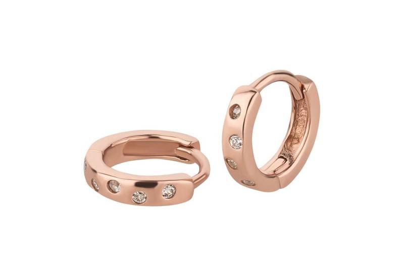 schmuck23 Klappcreolen Ohrringe Creolen 925 Silber Damen Kinder 1,2 cm x 0,3 cm, Silberschmuck Kinderschmuck,Geschenk von schmuck23