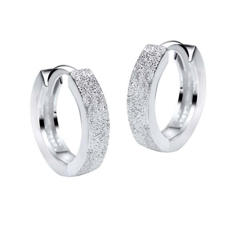 schmuck23 Klappcreolen Ohrringe Creolen 925 Silber Damen Kinder 1,2 cm x 0,3 cm, Silberschmuck Ohrhänger Geschenk von schmuck23