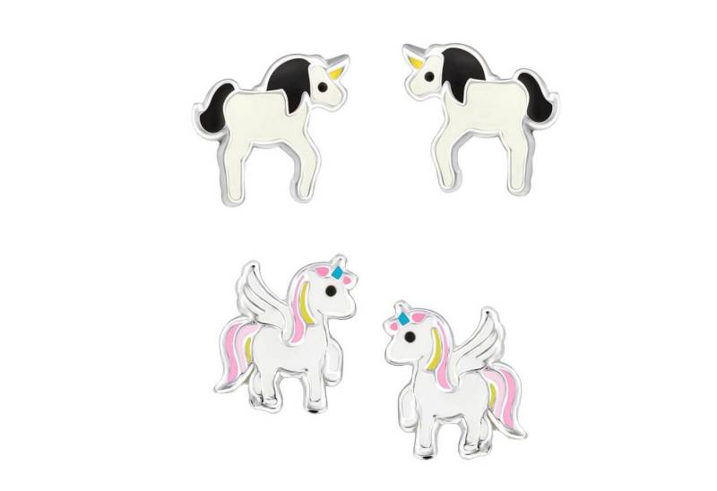 schmuck23 Ohrstecker-Set (Geschenkset, Set aus 2 Paar Ohrringen), Mädchen Kinderschmuck 4 x Silikonverschluß extra von schmuck23