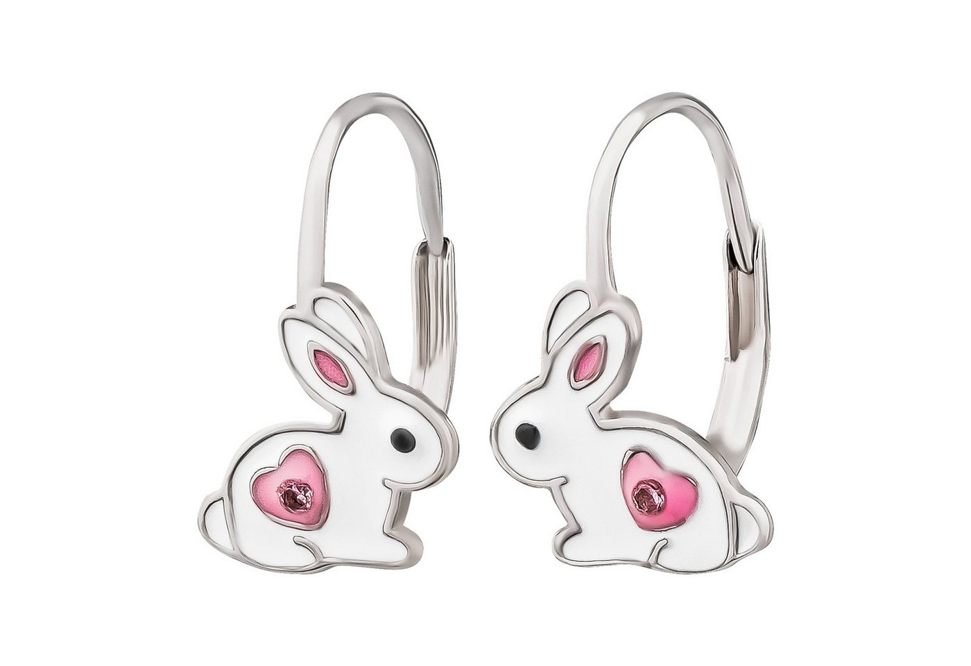 schmuck23 Ohrstecker-Set (Geschenkset, Set aus 2 Paar Ohrringen), Mädchen Kinderschmuck 4 x Silikonverschluß extra von schmuck23