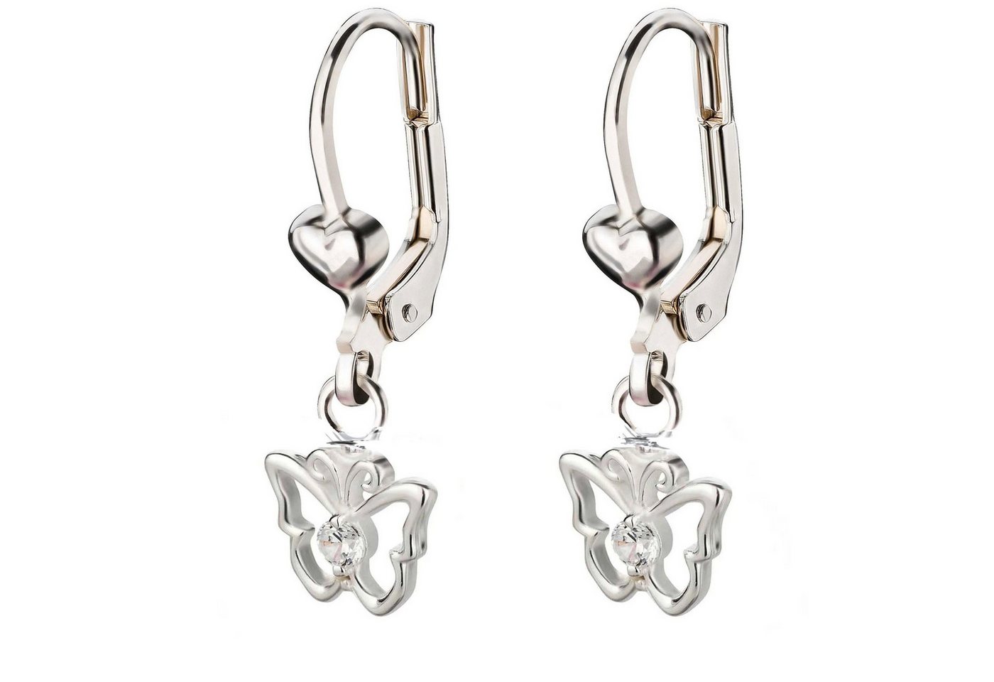 schmuck23 Ohrstecker-Set (Geschenkset, Set aus 2 Paar Ohrringen), Mädchen Kinderschmuck 4 x Silikonverschluß extra von schmuck23