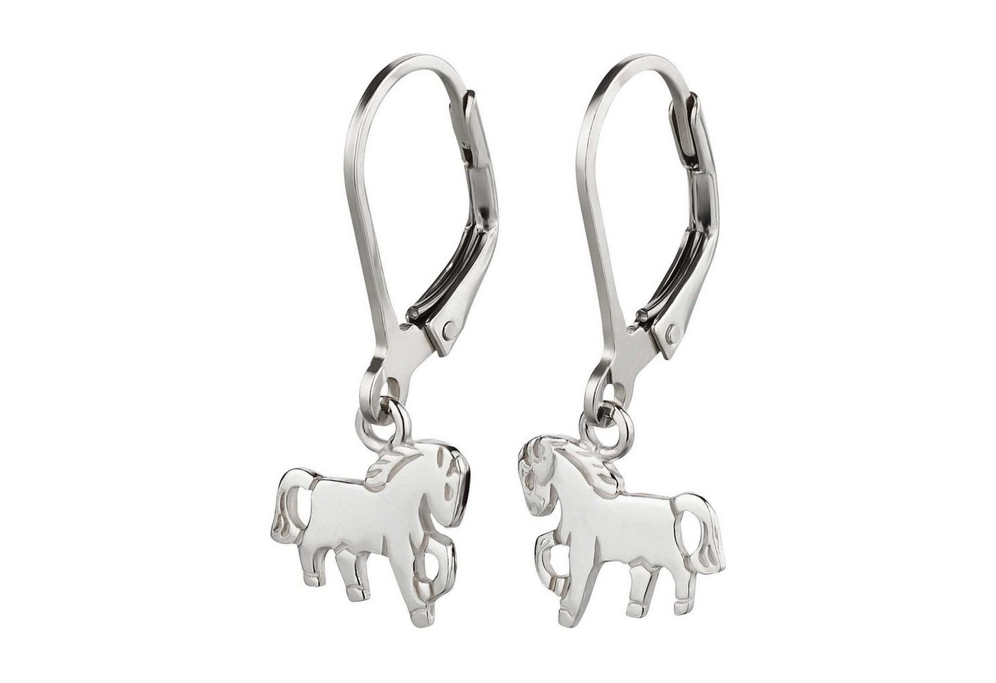 schmuck23 Paar Ohrhänger Kinder Ohrringe Pferd Pony 925 Silber, Kinderschmuck Mädchen Geschenk von schmuck23
