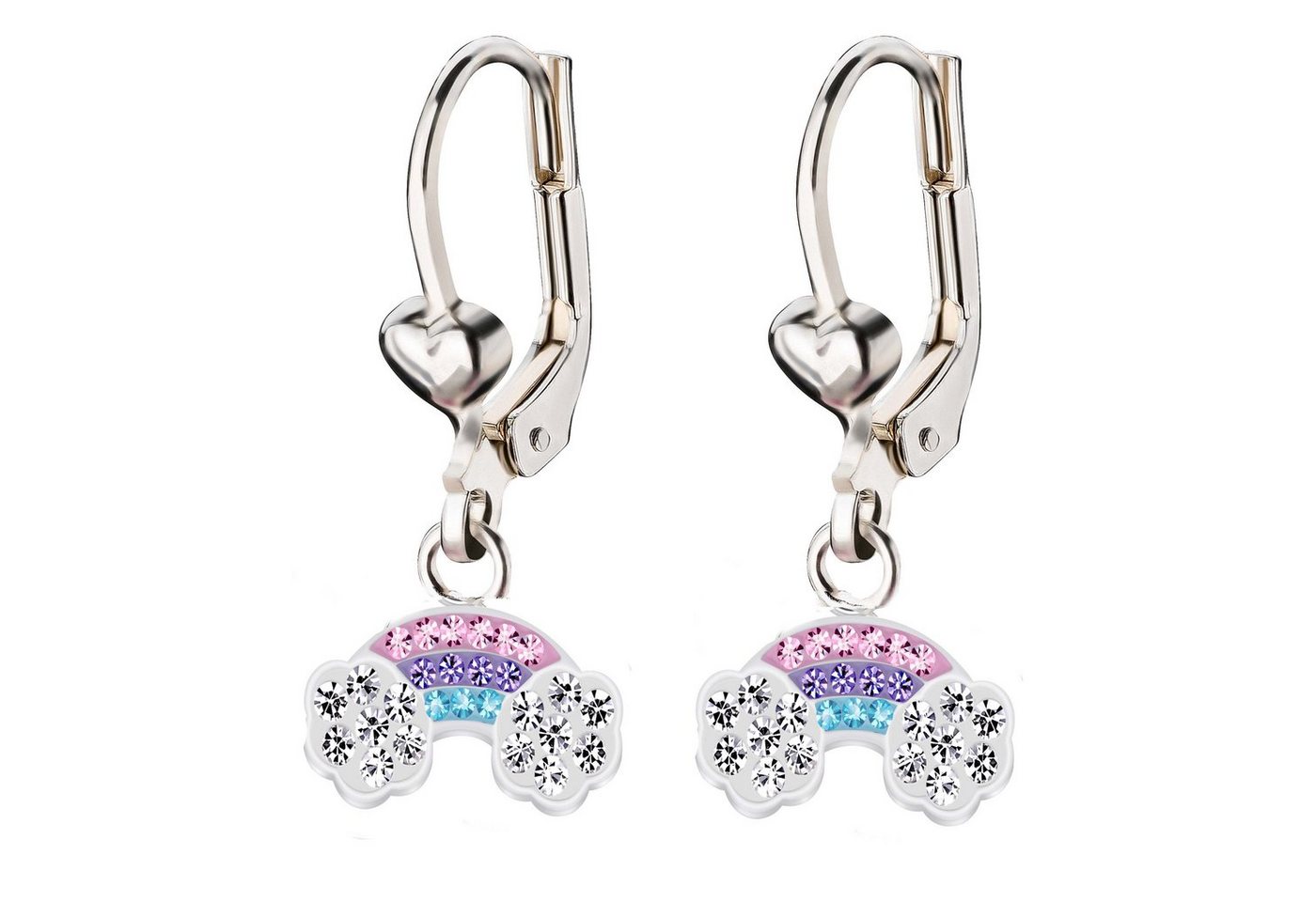 schmuck23 Paar Ohrhänger Kinder Ohrringe Regenbogen 925 Silber, Mädchen Geschenk Schmuck von schmuck23