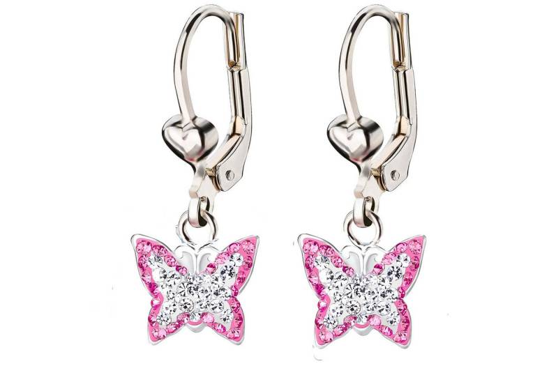schmuck23 Paar Ohrhänger Kinder Ohrringe Schmetterling 925 Silber, Sterling Silber von schmuck23
