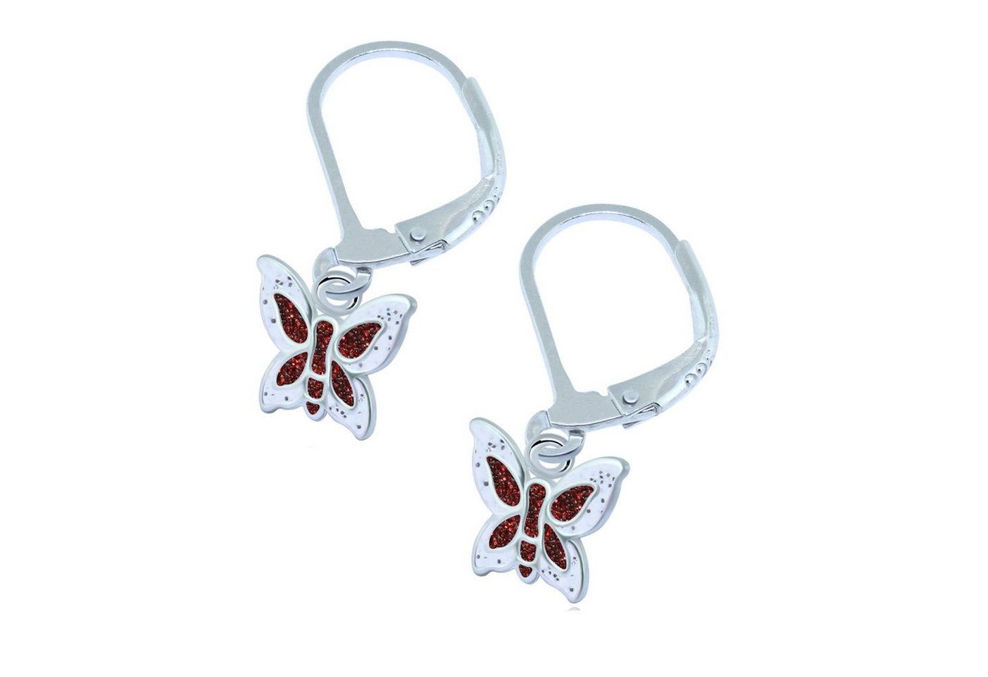 schmuck23 Paar Ohrhänger Kinder Ohrringe Schmetterling 925 Silber Mädchen, Mädchen Kinderschmuck echte Silberohrringe von schmuck23