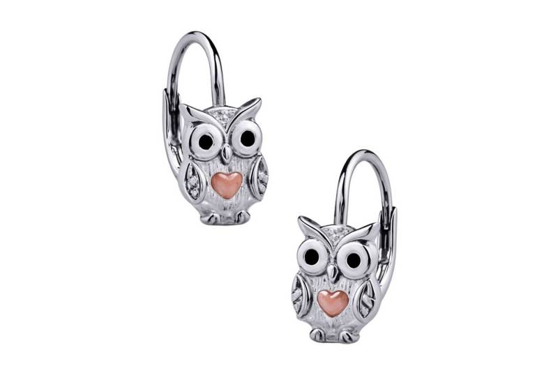 schmuck23 Paar Ohrhänger Kinderohrringe Eule mit Herz 925 Silber von schmuck23