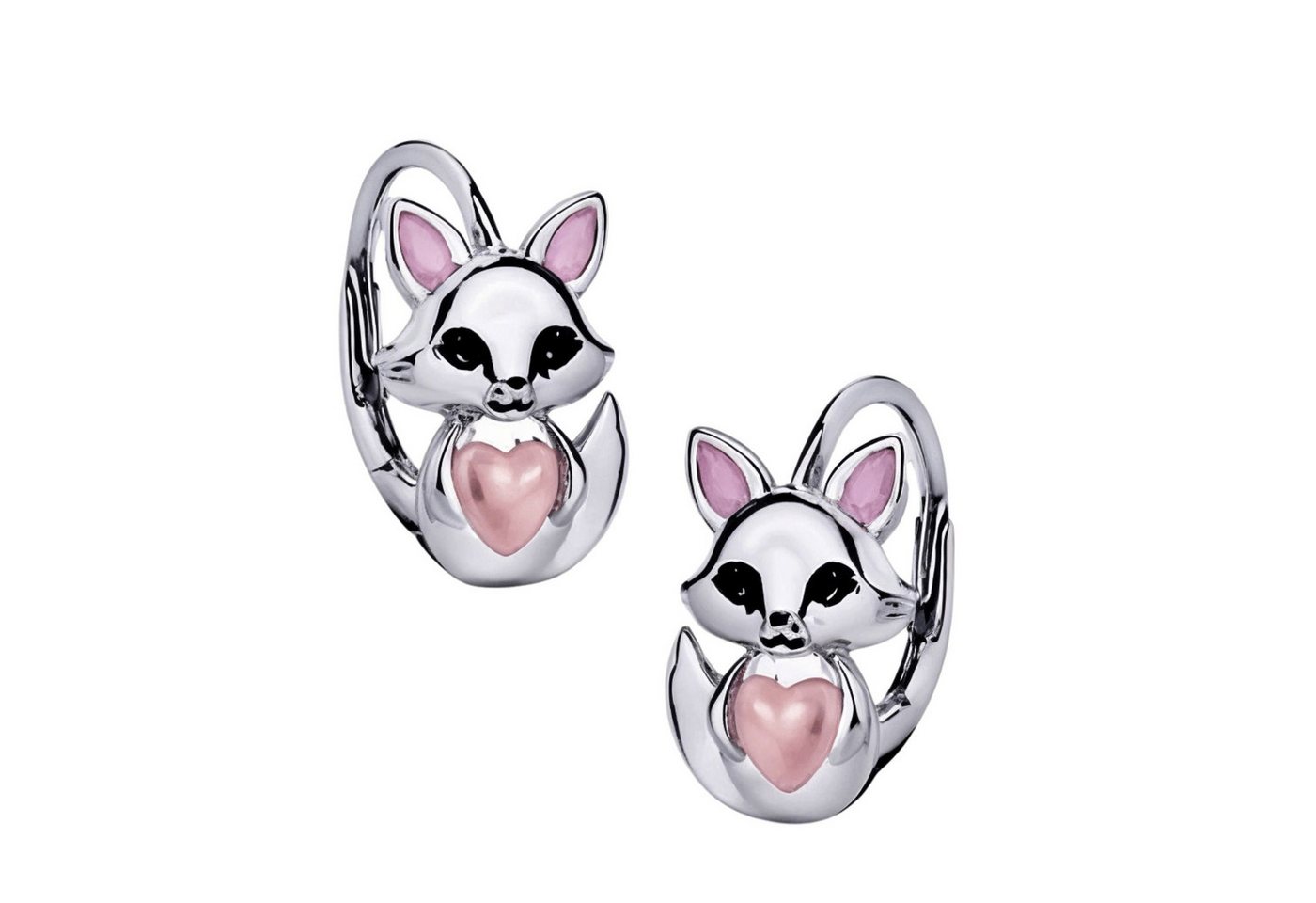 schmuck23 Paar Ohrhänger Kinderohrringe Katze Herz 925 Silber von schmuck23