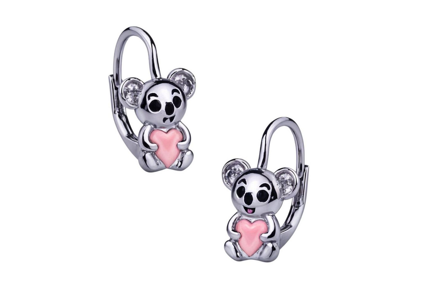 schmuck23 Paar Ohrhänger Kinderohrringe Koala Bär Herz 925 Silber von schmuck23