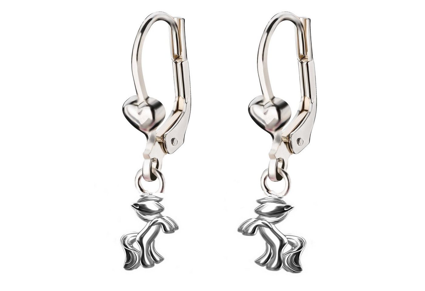 schmuck23 Paar Ohrhänger Kinderohrringe Pferd Pony 925 Silber, Reiten Ohrringe Schmuck Mädchen von schmuck23