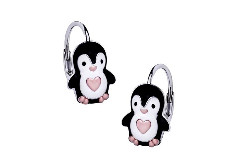 schmuck23 Paar Ohrhänger Kinderohrringe Pinguin 925 Silber, Stabile Brisur für sicheren Halt von schmuck23