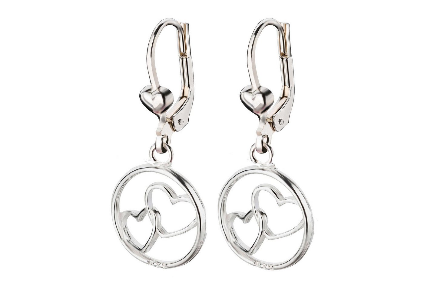 schmuck23 Paar Ohrhänger Ohrringe Herz 925 Silber, Damen Kinder Mädchen Schmuck von schmuck23