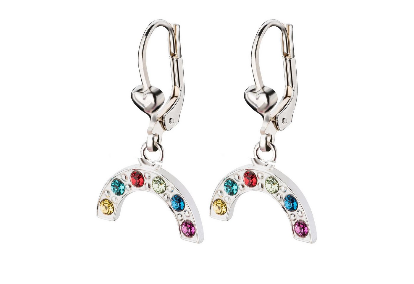 schmuck23 Paar Ohrhänger Ohrringe Regenbogen 925 Silber, Damen Kinder Mädchen Schmuck von schmuck23