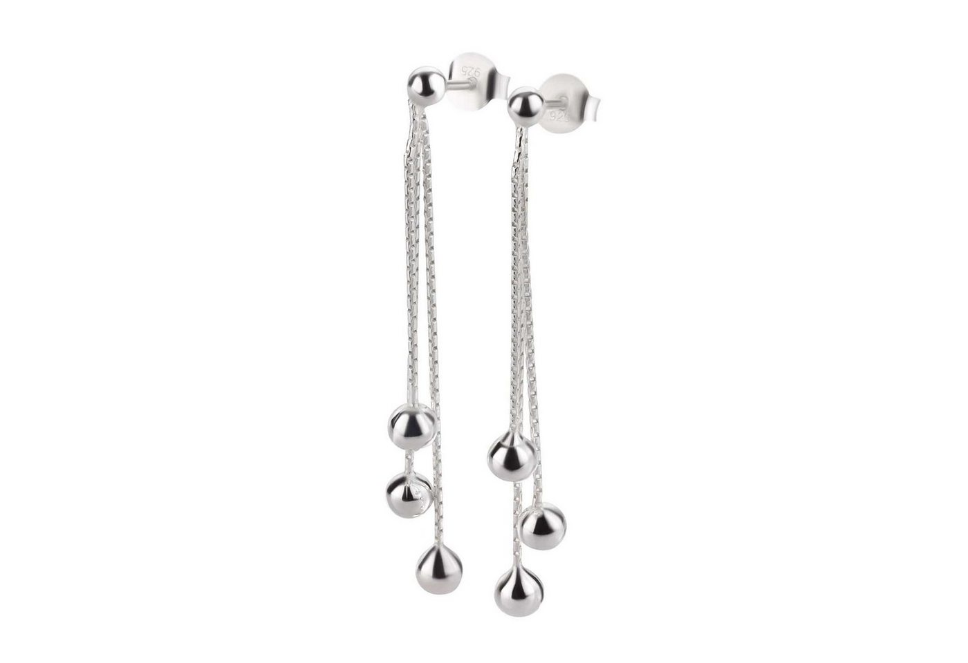 schmuck23 Paar Ohrhänger Ohrringe Silberkugel 925 Silber Damen Mädchen, Kinderschmuck Mädchen Geschenk echte Silberohrringe von schmuck23