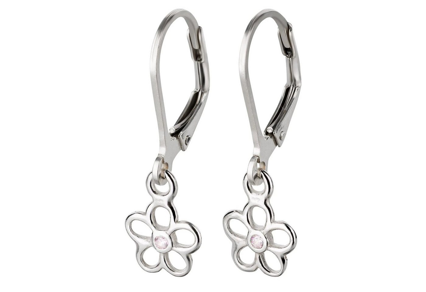 schmuck23 Paar Ohrhänger Ohrringe kleine Blume 925 Silber von schmuck23