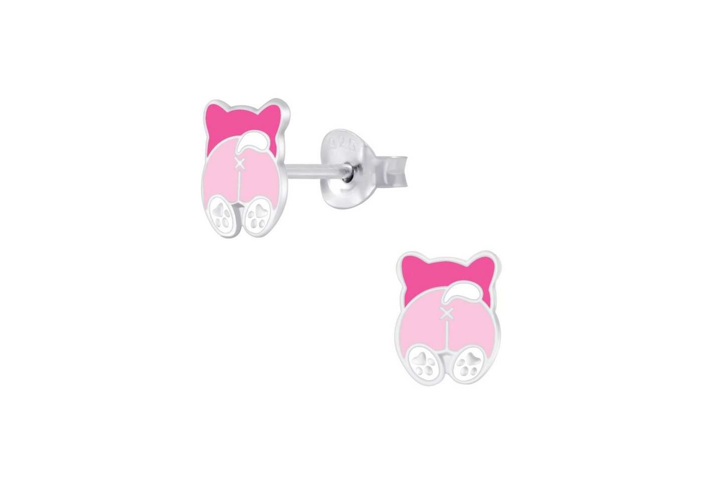 schmuck23 Paar Ohrstecker Kinder Ohrring Bär 952 Silber, Kinderschmuck Mädchen Geschenk echte Silberohrringe von schmuck23