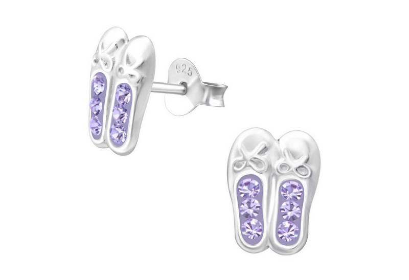 schmuck23 Paar Ohrstecker Kinder Ohrringe Ballettschuhe 925 Silber, Kinderschmuck Mädchen Geschenk echte Silberohrringe von schmuck23