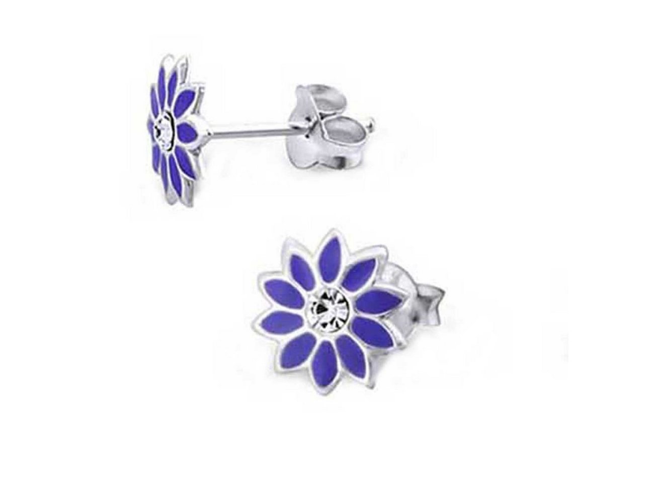 schmuck23 Paar Ohrstecker Kinder Ohrringe Blume 925 Silber, Kinderschmuck Mädchen Geschenk echte Silberohrringe von schmuck23